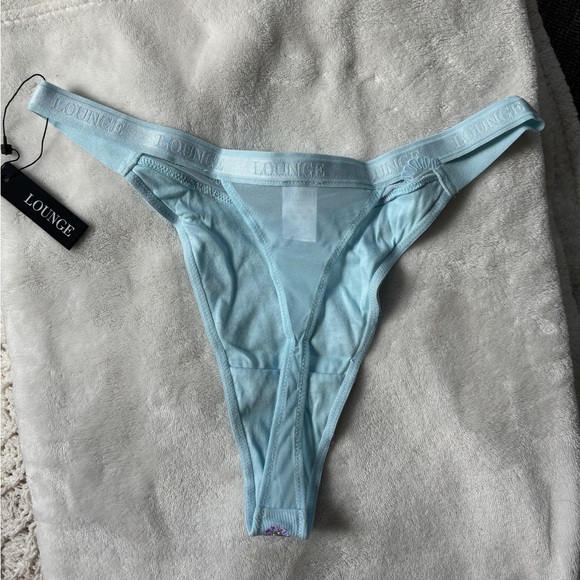 🩵 Lounge Ribbed Floral Triangle Thong 🩵 - Picture 6 of 7